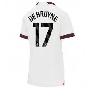 Manchester City Kevin De Bruyne #17 kläder Kvinnor 2023-24 Bortatröja Kortärmad